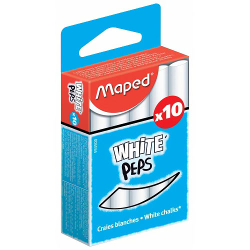 МЕЛКИ белые круглые Maped White Peps уп.10шт[593500]